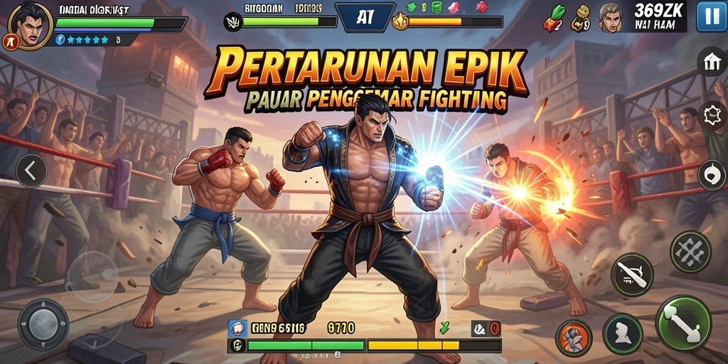 Tampilan screenshot gameplay yang menampilkan pertarungan seru di 369ZK.