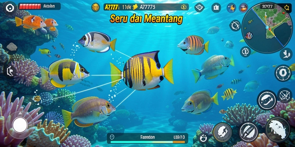 Tampilan gameplay A7777 yang menegangkan dan penuh warna.