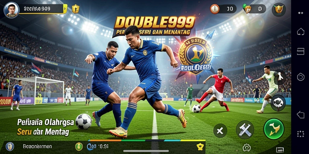 Tangkapan layar dari gameplay olahraga yang mendebarkan.