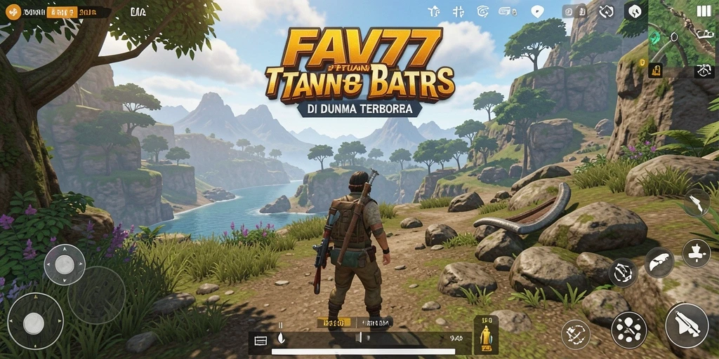 Tampilan gameplay FAV77 di dunia terbuka yang indah.