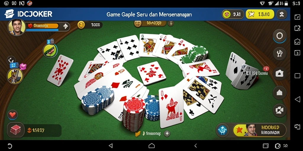 Tampilan utama gameplay IDCJOKER yang menarik dan interaktif.