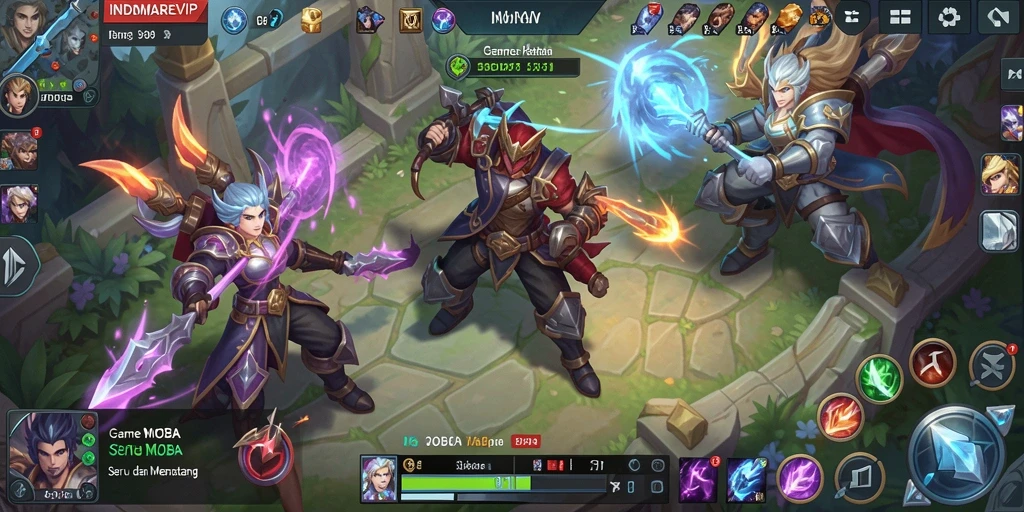 Tampilan gameplay seru di INDOMAREVIP dengan karakter yang menarik.