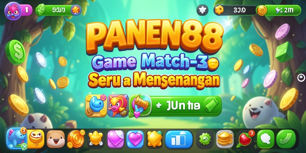 Menampilkan gameplay seru dalam Match-3 yang menantang.