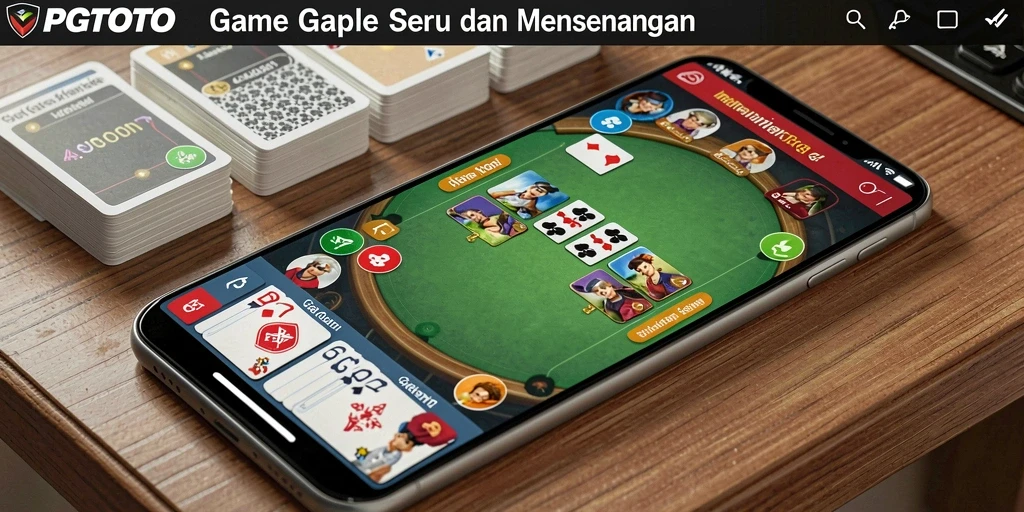 Tampilan permainan Gaple yang menarik dan penuh strategi.