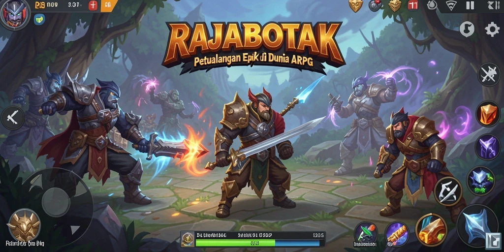 Tampilan gameplay seru di dunia penuh aksi RAJABOTAK.