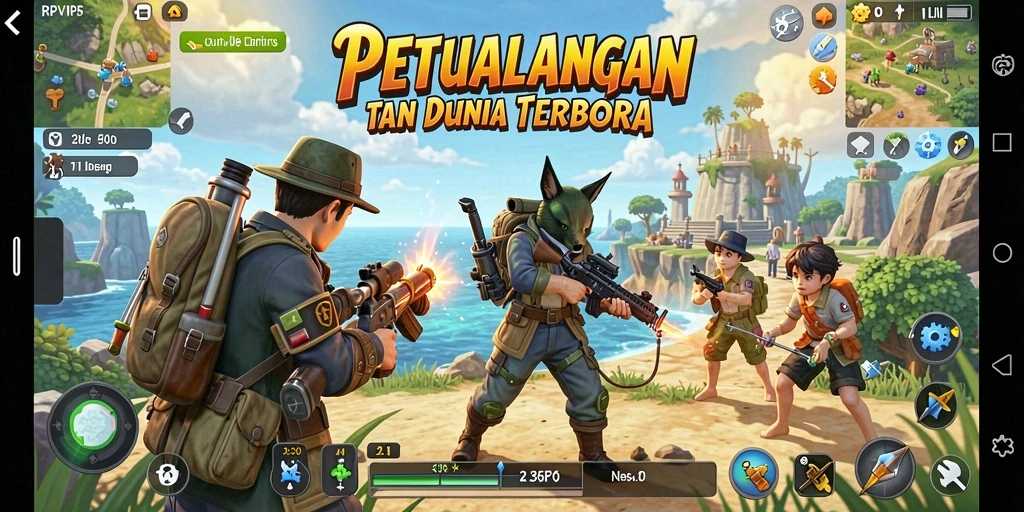 Screenshot RPVIP5 menampilkan lingkungan eksplorasi yang menakjubkan.