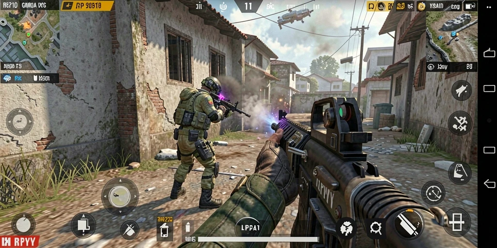 Screenshot gameplay menunjukkan aksi mendebarkan di RPYYY.